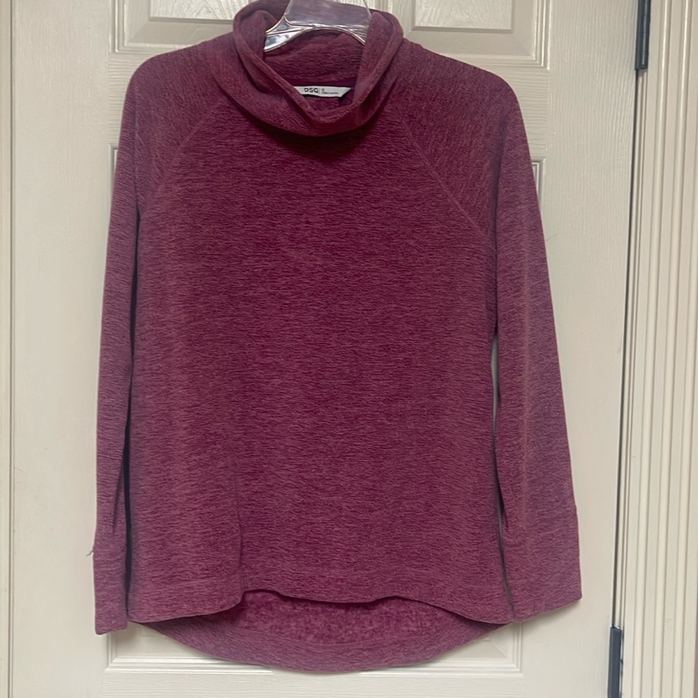DSG soft comfortable top. Long sleeves. Cowl neck Wine color. Size small